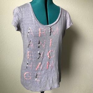 A/X Armani Exchange Gray Tee Shirt Small